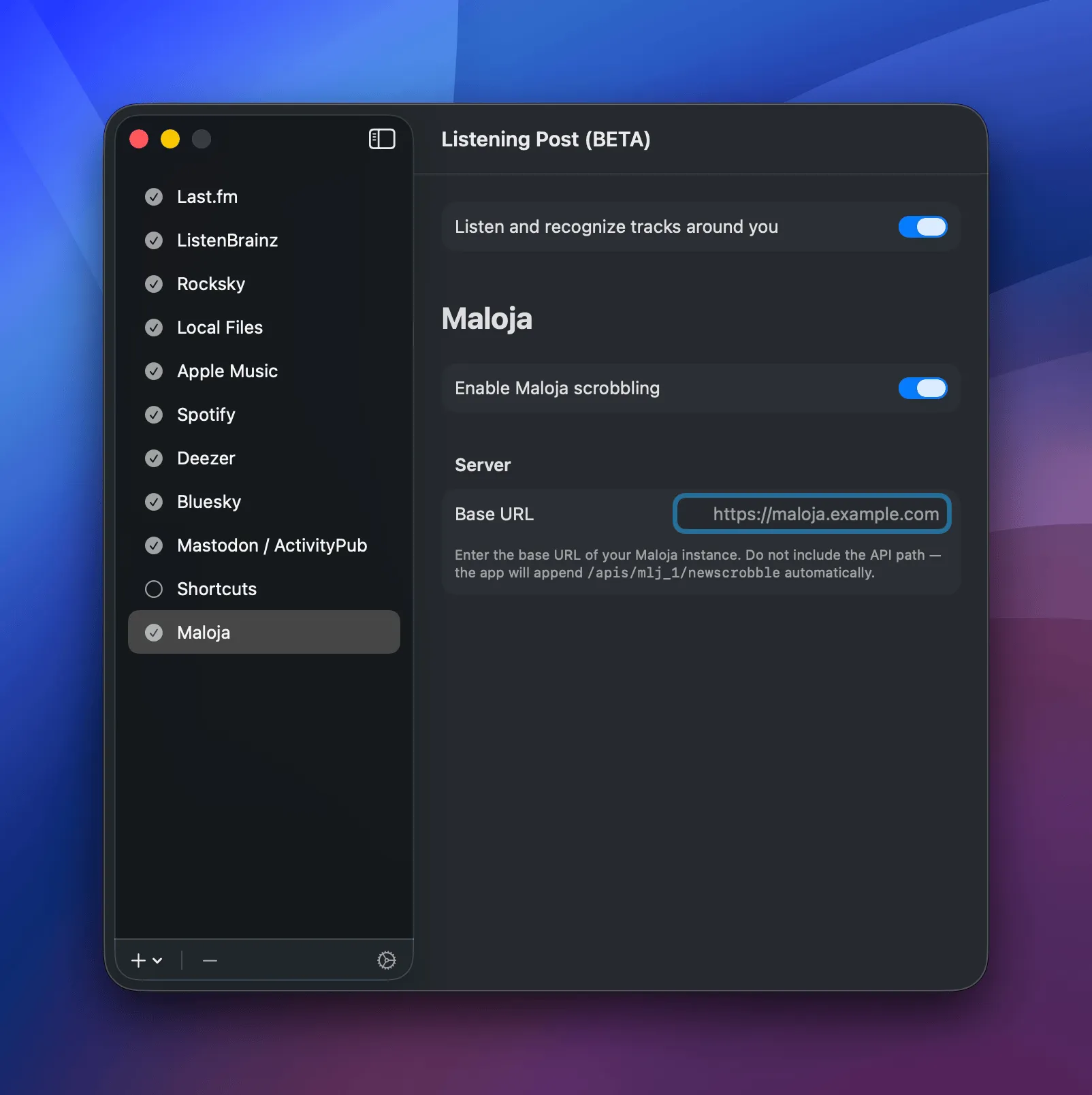 Maloja configuration